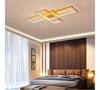 QYYZTQY Lampada a soffitto a LED 50 W Remote Control Dimming Stepless 3000K-6500K Golden Living Light 3 Rettangolo Anello Alluminio Anello Anello AFFILE LIMINE ALLIMENTIFICAZIONE PERCHIEGGIO per LA