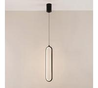QYYZTQY Lampada a sospensione lineare Lampadario moderno lineare nero Illuminazione a soffitto Lampade a sospensione minimaliste per interni per soggiorno Ufficio Luci per isola cucina a testa singola