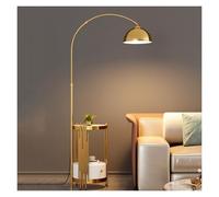 QYYZTQY Lampada da Lampada da con Tavolo e Cassetti, Lampada da Tavolo in Legno Massello con Lampadina a LED, Lampada da Tavolo con Palo Alto per Camera da Letto, Lampada da Ufficio(Oro)
