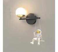 QYYZTQY Lampada da Parete per Bambini in Stile Moderno, Figura da Muro del Comodino Astronauta a LED, Luce da Letto per Latte Bianca da Letto per Bambini al Letto per Bambini Veranda