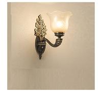 QYYZTQY Lampada da Parete retrò in Bronzo di Bronzo sconde in Bronzo di Vetro paradisi per Parete Parete e27/e26 per Letto per Lo Studio del Letto Soggiorno, 2 luci (Colore: 1 Luce)