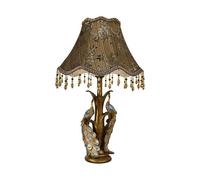 QYYZTQY Lampada da scrivania in Tessuto di Resina di Alta qualità Vintage Americana di Lusso per Villa, Adatta per camere d'albergo, Loft, Soggiorno, scrivania, Lampada da Tavolo, Camera da Letto,