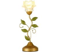 QYYZTQY Lampada da Tavolo in Metallo in Metallo Oro 15,7 "Lampada da Tavolo in Vetro Moderno Alto per Bambini Lampada Retro del Comodino Rustico Lampada da comtore