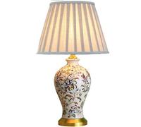 QYYZTQY Lampada da Tavolo in Porcellana Cinese Bianca Lampada da Tavolo Floreale Ceramica Rotta Moderna Lampada da Comodino Rustico Lampada da Comodino Vintage per Camera da Letto da Letto Fattoria