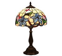 QYYZTQY Lampada da Tavolo Lampada da Comodino Foglia di Loto Vitrail Lampada da Ufficio Alta Lampada per Comodino Antico per Soggiorno Ufficio Caldo Come Sempre