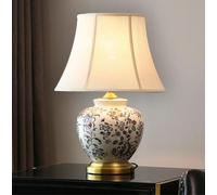 QYYZTQY Lampada da Tavolo Vintage/Moderna Lampada da Comodino in Ceramica Lampada da Tavolo Semplice in Stile Americano Lampade da Tavolo Decorative per Camera da Letto E27 Soggiorno Hotel 37 * 55 cm