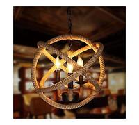 QYYZTQY Lampadario lampadario retrò Lampada a Sospensione in Metallo Canapa Corda Industriale a Sospensione a Catena Regolabile a Catena Decorazione per la Sala per la Sala da Pranzo del Ristorante