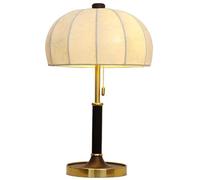 QYYZTQY Lampade da Tavolo da 20 "Alte per Soggiorno Lampada da Tavolo in Legno in Oro Nero tifo per la Catena di Tessuto Grande Tessuto a metà secolo Lampada da Comodino Giapponese Lampada da