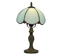 QYYZTQY Lampade da Tavolo in Vetro colorato Creativo Barocco mediterraneo Rosa Sun Flower Morning Glory Ombra Camera da Letto Bella Illuminazione Calda Come Sempre