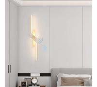 QYYZTQY Light Indoor Battery Operated Lamp with Motion Sensor USB Rechargeable Long Wall Wireless 4000k for Living Room Bedroom Hallway (Black,60cm)