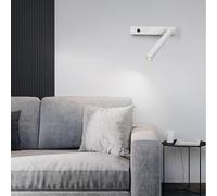 QYYZTQY Light Indoor Lamp Adjustable Rotation 90°+330° with Wall Reading Spotlight Aluminium for Bedroom Hotel Office (Black-Warm Light,3W)