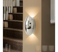 QYYZTQY Light with Motion Sensor Sconces USB Rechargeable Magnetic Indoor Wall Lamp 3000K/4000K/6000K Dimmable Oval for Bedroom Hallway Living Room (Deep Wood)