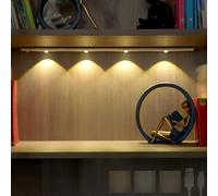 QYYZTQY Long Kitchen Light with Motion Sensor Lamp 3000K/4000K/6000K Dimmable Wall USB Rechargeable Acrylic Aluminium for Bedroom Living Room Corridor (60cm,Silver)