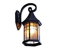 QYYZTQY Luce di Applique a Parete da Esterno, apparecchiatura da Parete della Luce del Portico Esterno, Illuminazione a Montaggio a Parete Nera Impermeabile con Vetro Trasparente per Garage, Porta,