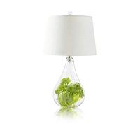 QYYZTQY Luce Notturna a LED con Fiore Europeo Naturale con Ortensia/Coppia di Uccelli all'Interno del Corpo della Lampada in Vetro per la Decorazione Elegante Protezione Morbida per Gli Occhi
