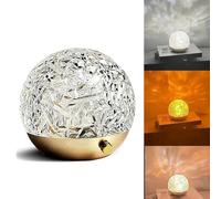 QYYZTQY Luce Notturna con ondulazione dell'Acqua USB Atmosfera Lampada da Oceano Lampada da Comodino Lampada da scrivania, Proiettore Romantico Lampade da Comodino per Fotografia, Vlog, Feste,