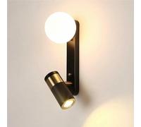 QYYZTQY Milk White Oval Globe Rotable G9 Base Base Monted Light Lettura Light Light Light per Camera da Letto Soggiorno Office Office Nursery Lighting (Nero)