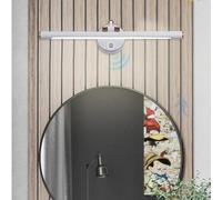 QYYZTQY Mirror Front Light Motion Sensor Lamp with 17-22cm Adjustable ArmWall 210° Rotation Wall Indoor Waterproof for Vanity Bathroom Living Room (Black-Warm Light,43cm)