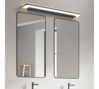 QYYZTQY Mirror with Waterproof Bathroom Lamp Acrylic/Iron Long Rectangular Wall Indoor Minimalist for Living Room Bedroom Hallway (60cm,Black Warm Light)