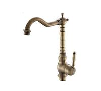 QYYZTQY Mixer Europeo del Bacino di Bronzo retrò Tap Tap in Ottone Spazzolato per Bagno a Leva Singola Miscelatore Rubinetto Rubinetto Nostalgia Nostalgia Ristorante Antico Hotel Loft Decorazione