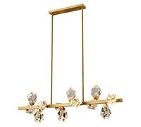 QYYZTQY Nordic all Copper Copper Creative LED Creative Molecular Cryculal Crystal Crystal Pendant Postmodern Assiciare Lampada appesa per Il Ristorante Soggiorno per la Camera da Letto dell'isola
