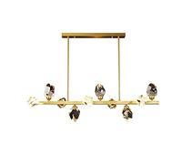 QYYZTQY Nordic all Copper Copper Creative LED Creative Molecular Cryculal Crystal Crystal Pendant Postmodern Assiciare Lampada appesa per Il Ristorante Soggiorno per la Camera da Letto dell'isola