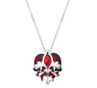 QYYZTQY Nuovo 2025 Winx On Club Eraklyon Bloom e 's Collana Cuore con Rosso Zircone Gioielli di Fascino di Lusso per Le Donne Lei con per Te Gioielli Accessori Regalo Creativo, Formato Libero,
