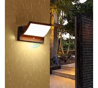 QYYZTQY Outside with Motion Sensor Lamp IP65 Waterproof Adjustable Rotatable Wall Villa Decorative for Garden Terrace Yard (Neutral Light)