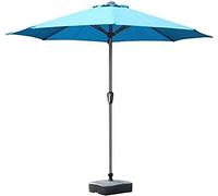 QYYZTQY Parasol 9ft/2.7m Parasols Blue Umbrella - Crank And Tilt Umbrellas Sun Shade for Outdoor Garden Patio Beach Deck or Pool Sid