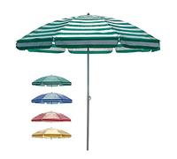 QYYZTQY Patio a Righe, ombrellone Mercato all'aperto da 2,5 m con Frangia, Ideale per Spiaggia/Piscina/Giardino e Ristorante B