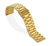 QYYZTQY Piani di Cambiamento per Oro da 18 a 24mm, Cuffia di Acciaio Inossidabile Solido e Semplice per Montaggi Orologi Maschi e Femminili