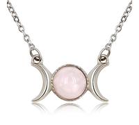 QYYZTQY Pietra Portafortuna di Dea della Tripla Luna per Donne Uomini Ragazze, Dianty Crescent Moon Phase Healing Chakra Regali di Compleanno per Madre Sorella Amica