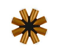 QYYZTQY Ponifiche a Parete Moderne Black And Gold Outdoor Waterproof LED su e Giù Lampade a Parete Apparecchio di Illuminazione in Alluminio per Portico, terrazza, Passaggio, Cortile, 4000K, 8W