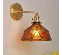 QYYZTQY Prononi di Vetro colorato a Braccio Regolabile con E26/ Base Vintage Nordic Moderna Montaggio Montaggio retrò Lampada a Parete Industriale per Camera da Letto per Camera da Letto Light Sala