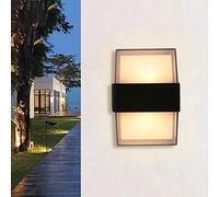 QYYZTQY Prontine di Esterno, Giardino Moderno Esterno Lampada a LED al di Fuori dell'illuminazione, Lanterne a Parete in Alluminio IP65 per Il Portico del Magazzino del Bagno Colore Nero
