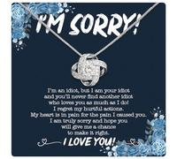 QYYZTQY Regali Mi Dispiace per lei, Regali di Scuse per lei, Mi Dispiace, Regali per Moglie, Fidanzata, Anima gemella, Ciondolo Regalo Mi Dispiace con Messaggio d'Amore e rimorso in Una Splendida