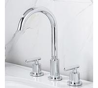 QYYZTQY retrò, Rubinetto a Becco Girevole a 360 °, Mixer a Tre buche a Tre buche a Tre buche Mixer a Tre buche, Chrome Tap, Chrome