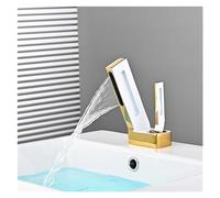 QYYZTQY Rubinetto a Cascata Tutto rametto Miscelatore di vanità Calda e Fredda, Buco Singolo, sotto lavello, Dispositivo Durevole la casa per Il del Bagno Moderno