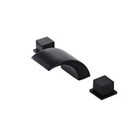 QYYZTQY Rubinetto del Buco Nero, Mixer Bacino Cascata Curva, rubinetti a Doppio Manico bagni Moderni, Accessori per Il Bagno Eleganti e durevoli