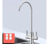 QYYZTQY Rubinetto Filtro Drink Dritta in Acciaio Inossidabile Doppio da 1/4 Pollici di rubinetti per purificatore d'Acqua brusco