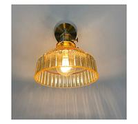 QYYZTQY Stile di semplicità Industriale retrò con Applique a Parete, Lampada a Parete del Paralume in Vetro, Angolo del Braccio Regolabile e Interruttore Lampada da Parete per la casa per Soggiorno