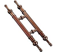 QYZUJIKL Maniglia per Porta D'Albergo, Sala Ktv E Bar, Caffetteria, Maniglia Antica A Spinta, Maniglia per Porta Rotonda per Interni Ed Esterni, Maniglia per Porta del Fienile in -Rose D-126Cm/50In