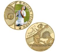 QYZXTH La Star del Tennis Roger Federer commemorativa della Collezione di Monete medaglie Artigianato in Metallo distintivi-3