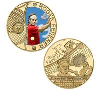 QYZXTH La Star del Tennis Roger Federer commemorativa della Collezione di Monete medaglie Artigianato in Metallo distintivi-1