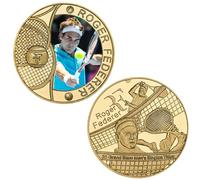 QYZXTH La Star del Tennis Roger Federer commemorativa della Collezione di Monete medaglie Artigianato in Metallo distintivi-5
