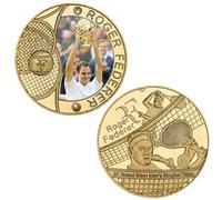 QYZXTH La Star del Tennis Roger Federer commemorativa della Collezione di Monete medaglie Artigianato in Metallo distintivi-2