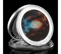 QYZXTH Stephen Hawking Il Famoso Fisico Britannico e re dell'universo Collezionabile Argentato Placcato Souvenir commemorativo Moneta-Argento