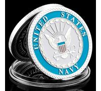 QYZXTH US Navy Souvenir Coin Department of The Navy Flying Eagle Pattern Moneta Commemorativa Militare Placcato Argento Commemorativo Coin-Default