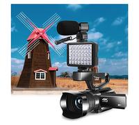 QZCX Videocamera Digitale, Camcorder 4K Ultra HD 48MP Video Camera For Vlog Recording Live Streaming 30X Digital Zoom Ir Night Digital Vlogging Camera With Touch Screen(NO SD Card)