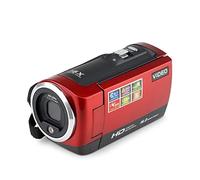 QZCX Videocamera Digitale, Camcorder Video Camera HD Video Camera 2.7 Inch Lcd. Screen 16x Zoom Digital Anti-shake Mini Camcorder Camara Digital Professional(With 16GB SD Card,Rot)
